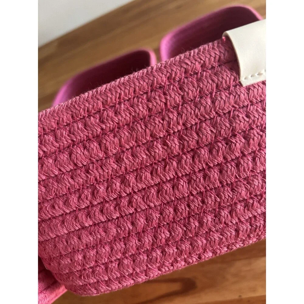 Coiled Rope Basket Pink Brightroom Decorative Rectangle, 8